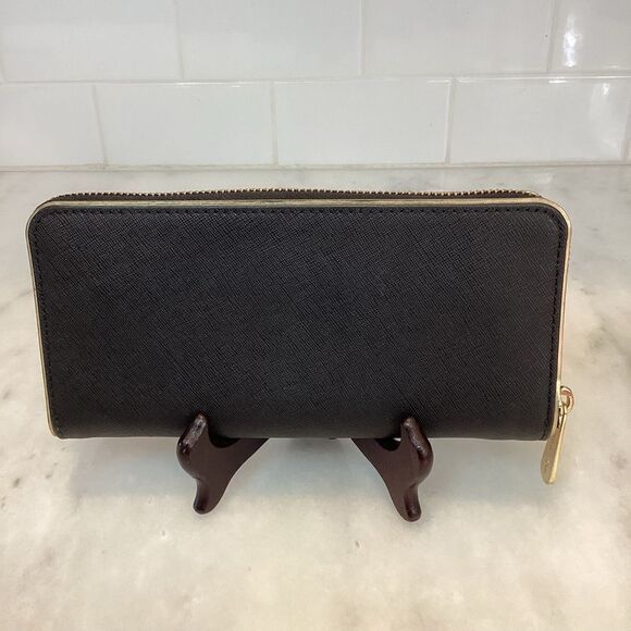 Michael Kors Saffiano Leather Continental Full Zip-Around Wallet - Picture 4 of 15